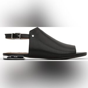 Matt & Nat Darla Vegan Leather Sandal In Black Sz 38